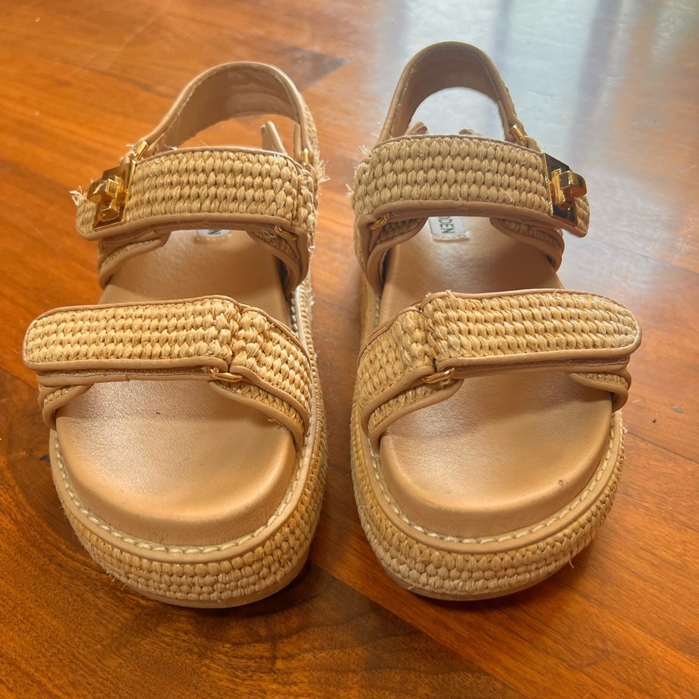 Steve Madden Tan Sandals with Woven Upper